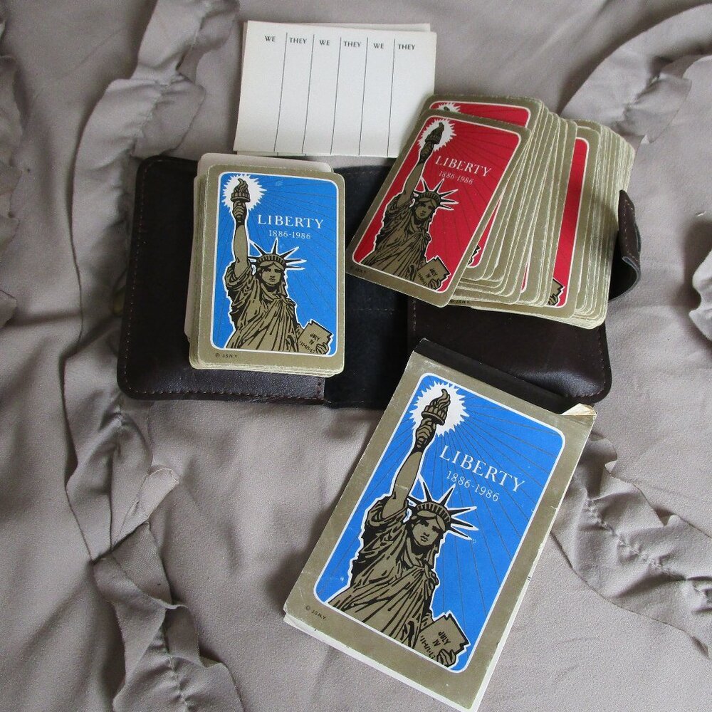 vintage travel bridge game set